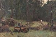 Tom roberts Wood splitters, oil